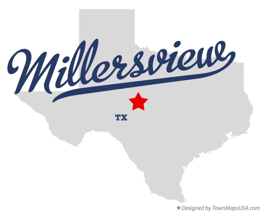 Map of Millersview Texas TX