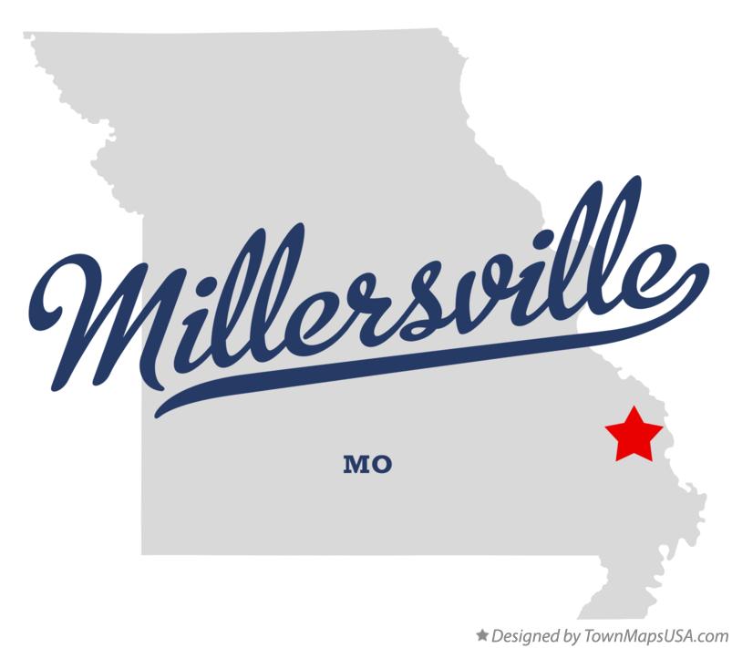 Map of Millersville Missouri MO