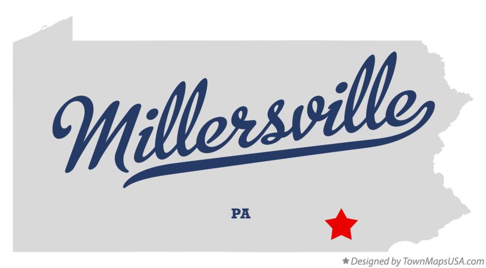 Map of Millersville Pennsylvania PA
