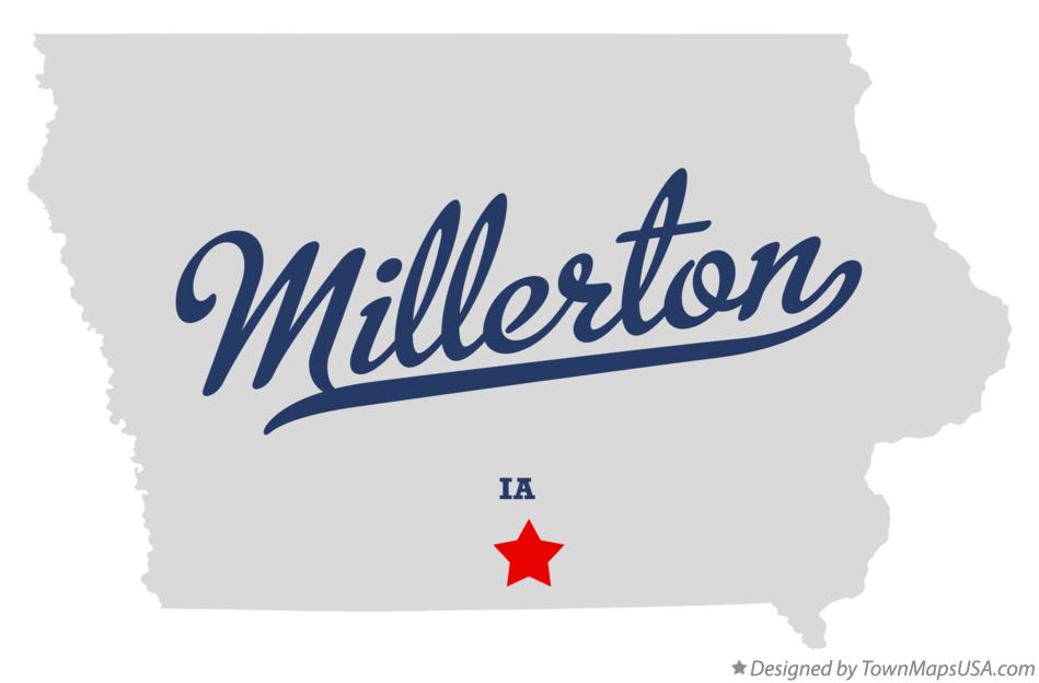 Map of Millerton Iowa IA