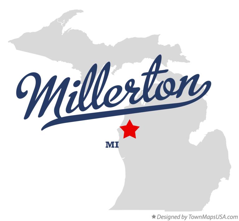 Map of Millerton Michigan MI