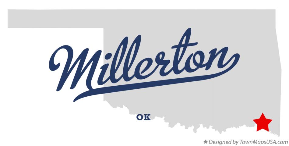 Map of Millerton Oklahoma OK