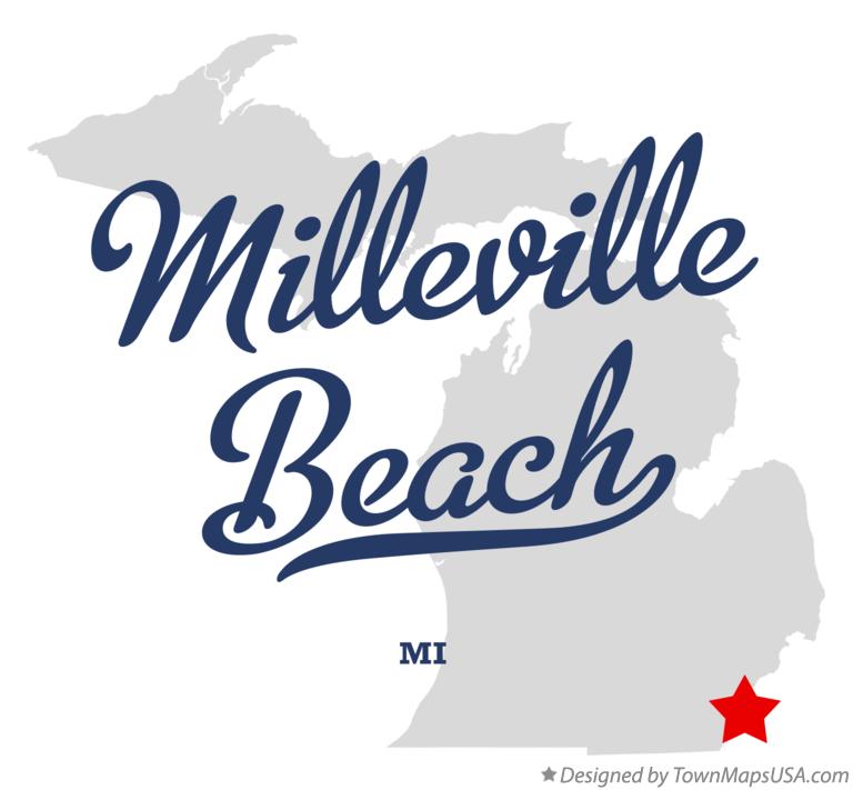 Map of Milleville Beach Michigan MI