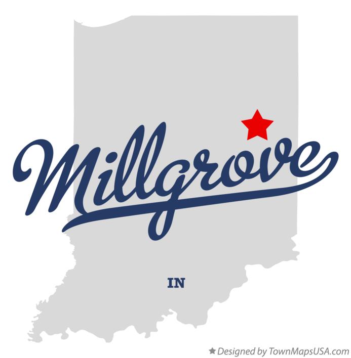 Map of Millgrove Indiana IN