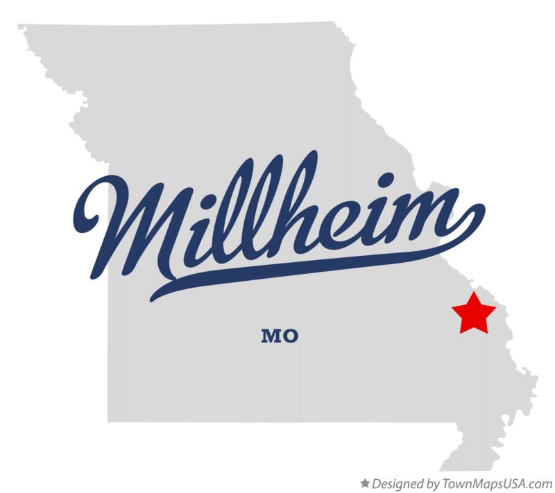Map of Millheim Missouri MO