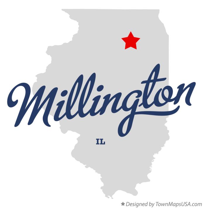 Map of Millington Illinois IL