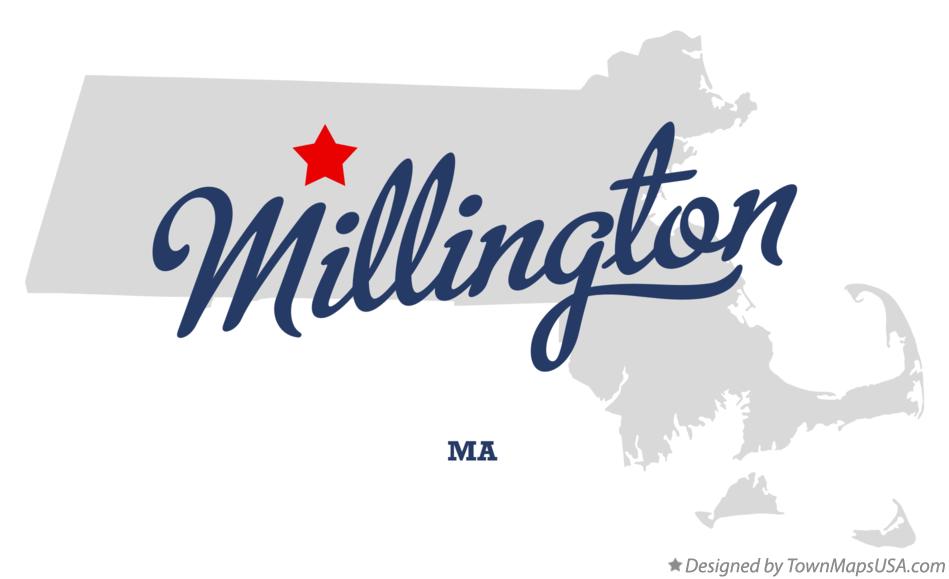 Map of Millington Massachusetts MA