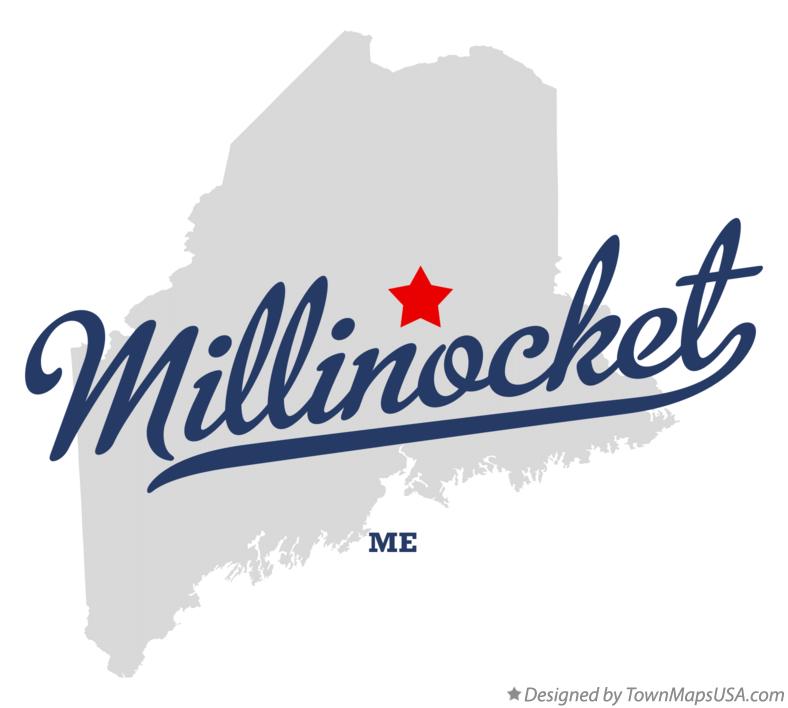 Map of Millinocket Maine ME
