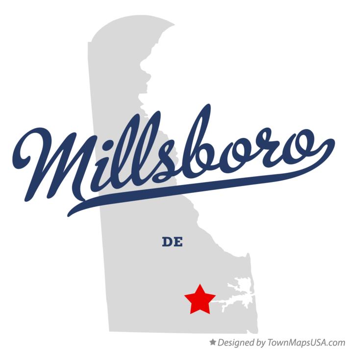 Map of Millsboro Delaware DE