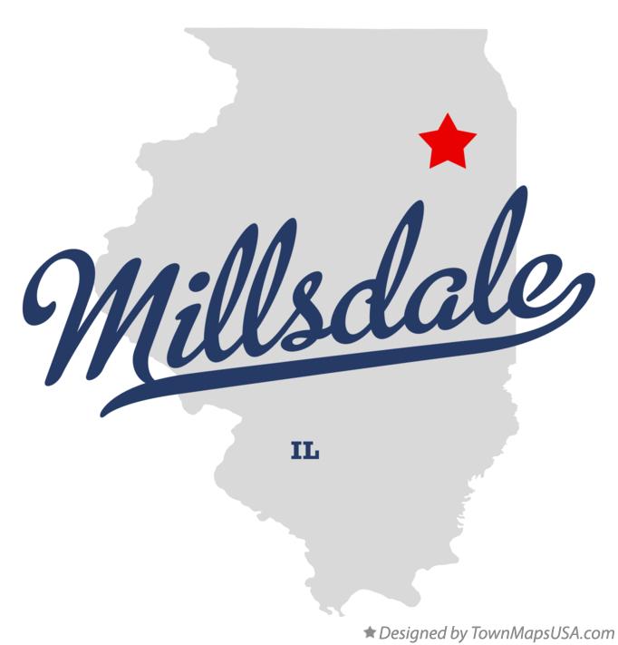 Map of Millsdale Illinois IL