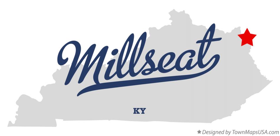 Map of Millseat Kentucky KY