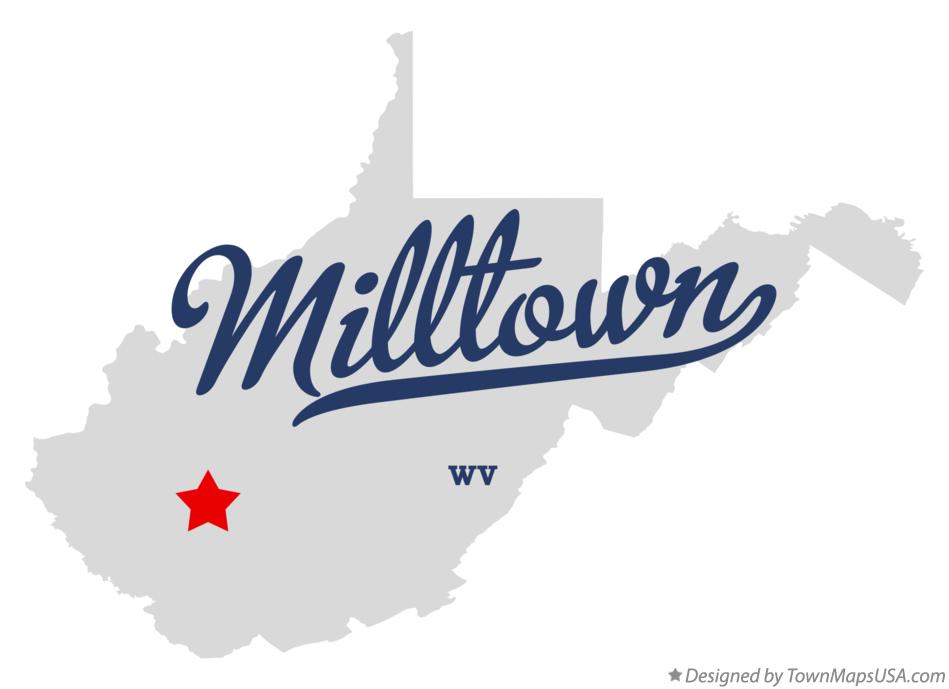 Map of Milltown West Virginia WV