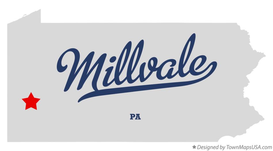Map of Millvale Pennsylvania PA