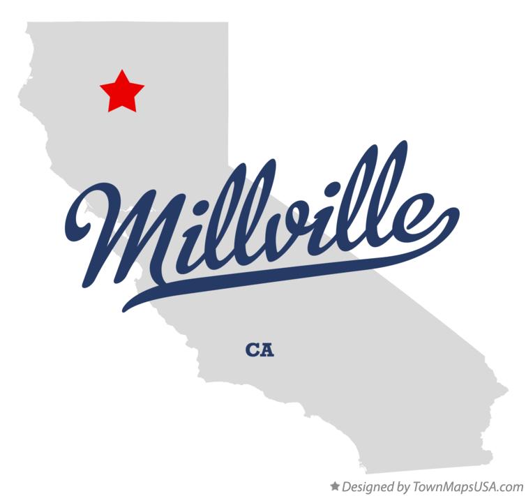Map of Millville California CA