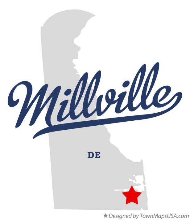 Map of Millville Delaware DE
