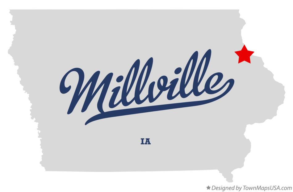 Map of Millville Iowa IA