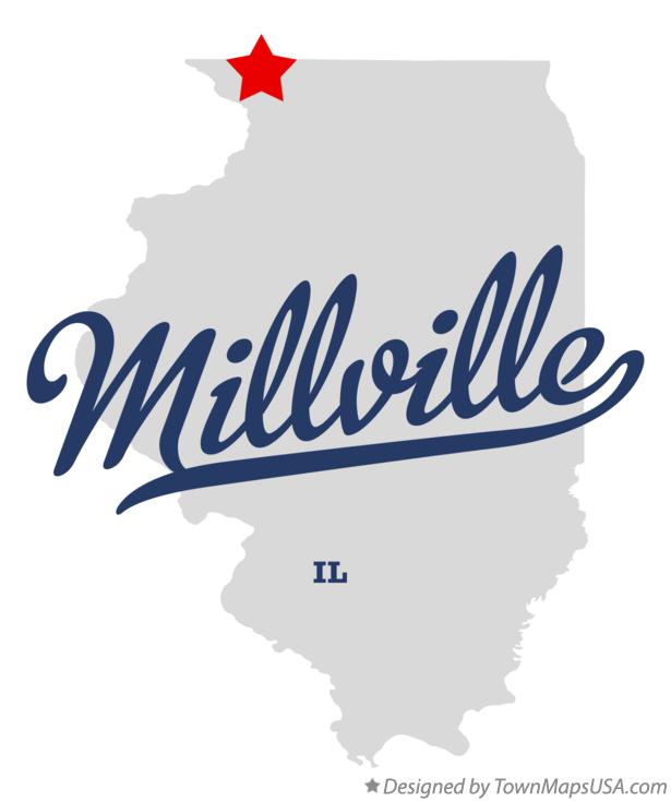 Map of Millville Illinois IL