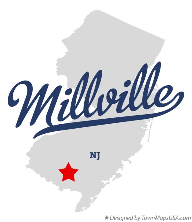 Map of Millville New Jersey NJ