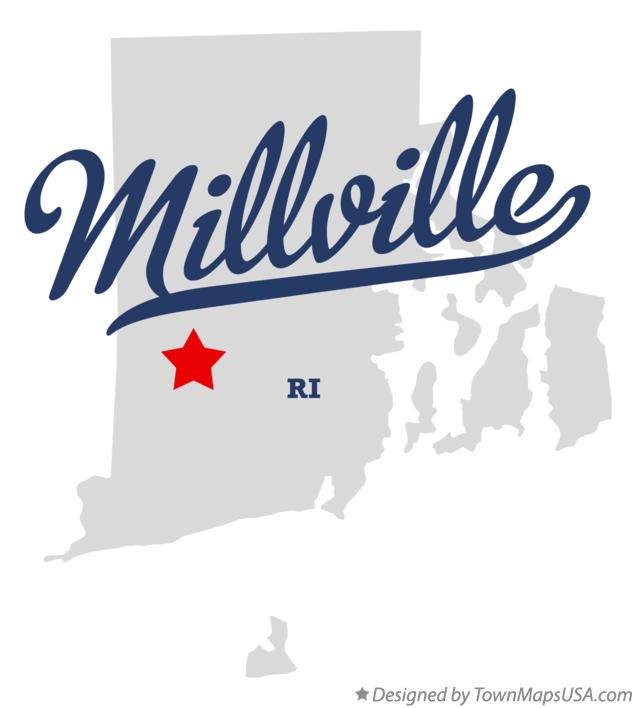 Map of Millville Rhode Island RI