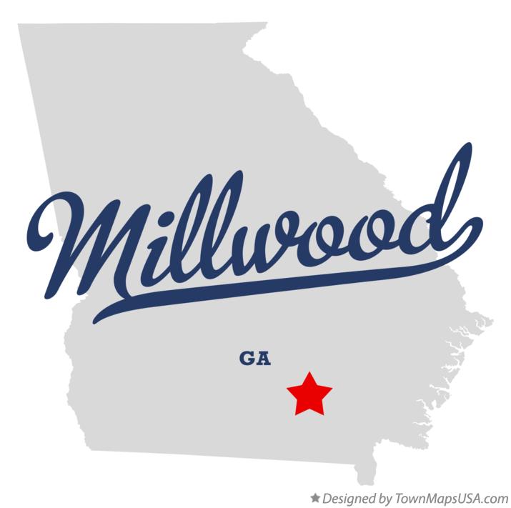 Map of Millwood Georgia GA