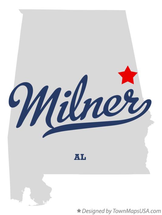 Map of Milner Alabama AL
