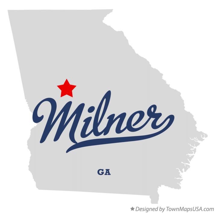 Map of Milner Georgia GA