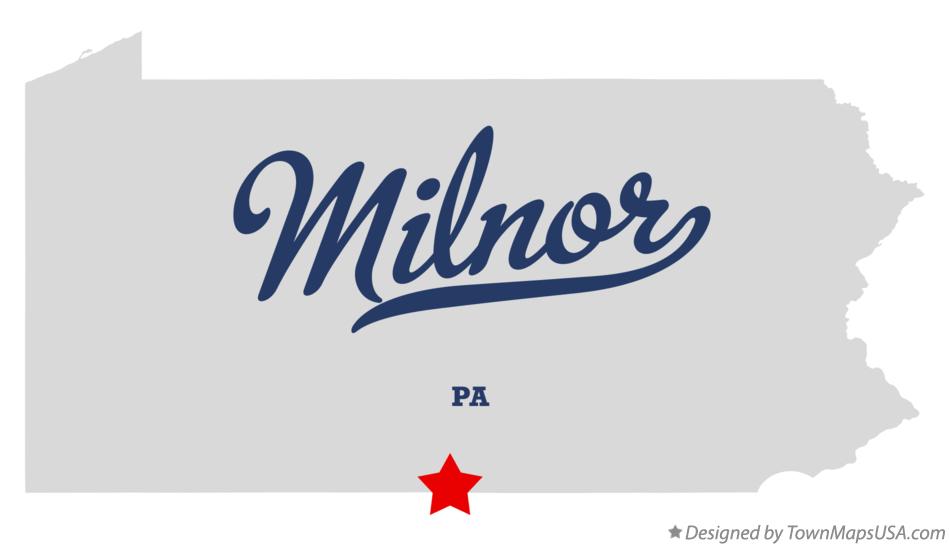 Map of Milnor Pennsylvania PA