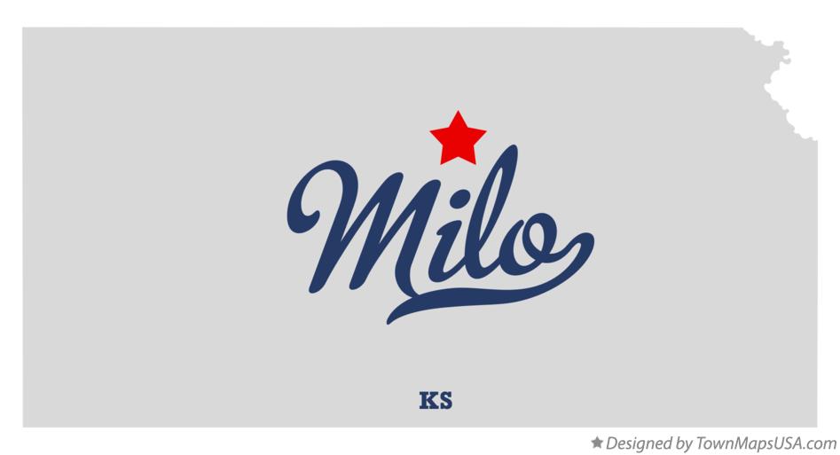 Map of Milo Kansas KS