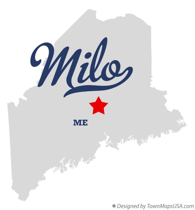 Map of Milo Maine ME