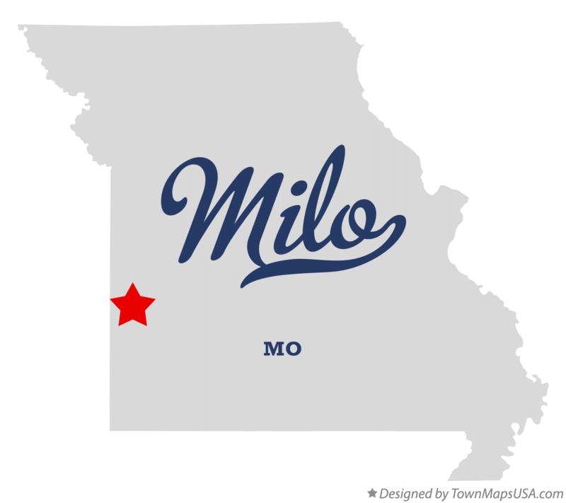 Map of Milo Missouri MO