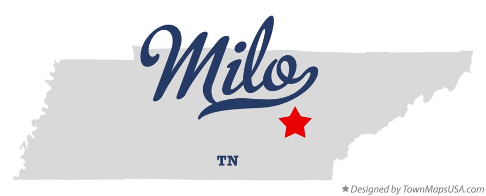Map of Milo Tennessee TN