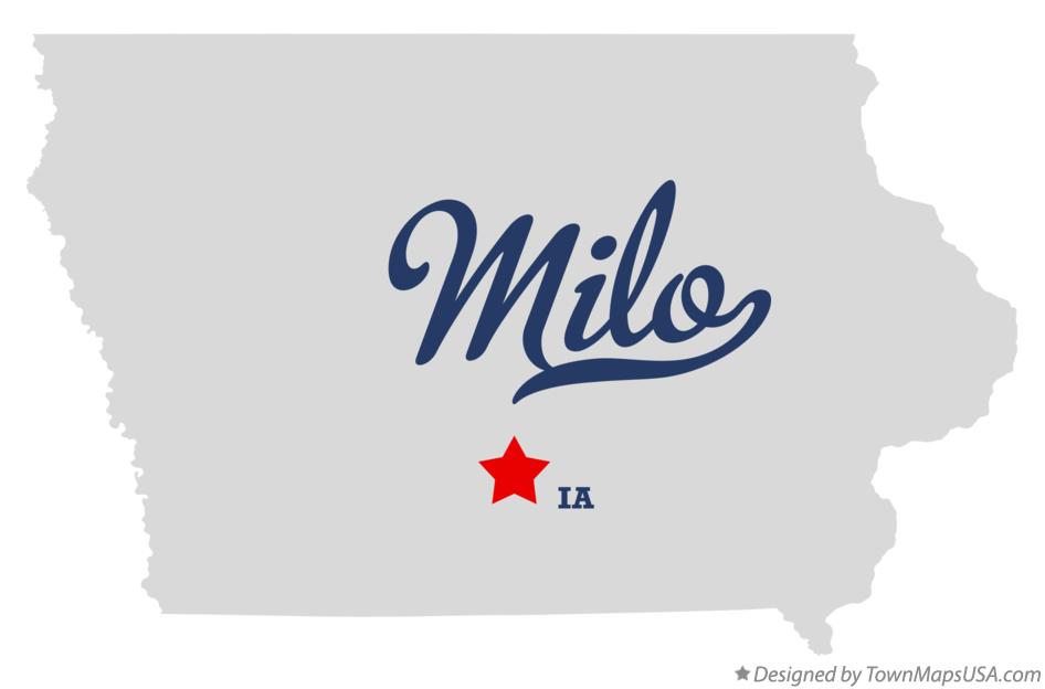 Map of Milo Iowa IA