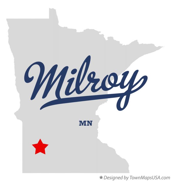 Map of Milroy Minnesota MN