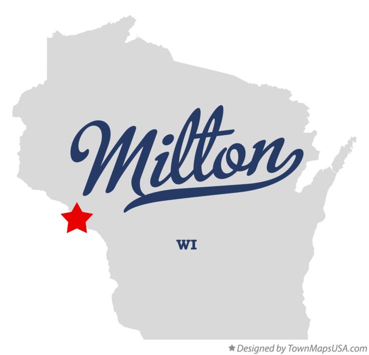 Map of Milton Wisconsin WI
