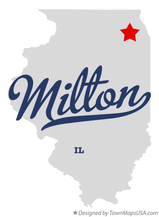 Map of Milton Illinois IL