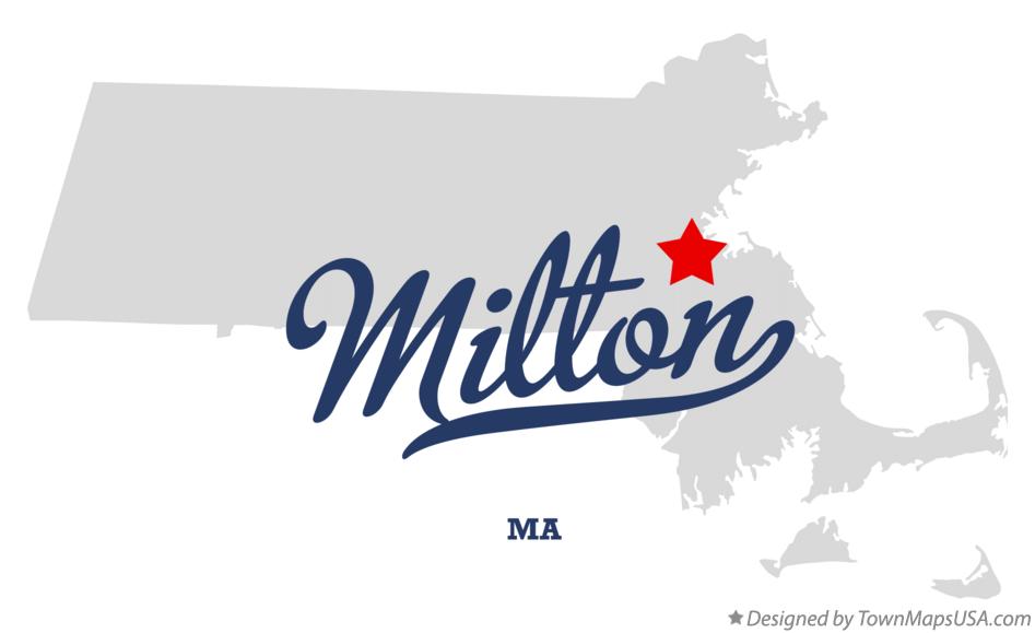 Map of Milton Massachusetts MA
