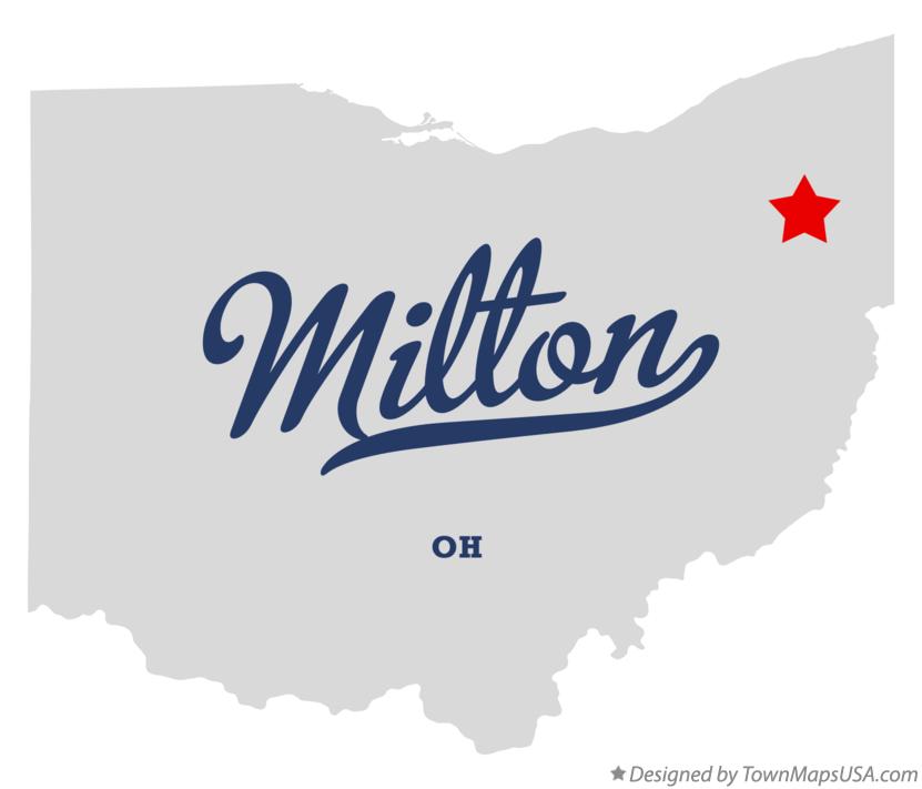 Map of Milton Ohio OH