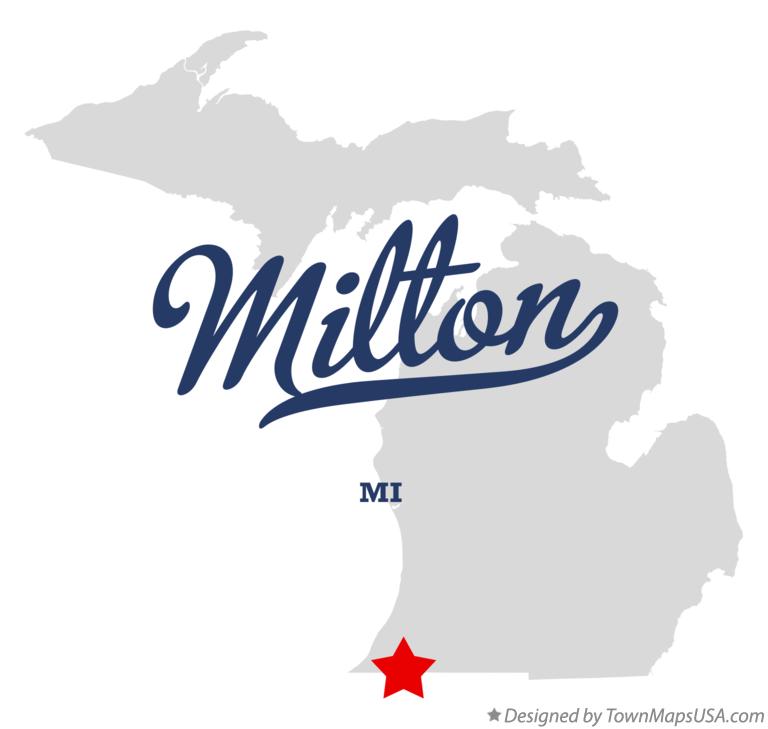 Map of Milton Michigan MI