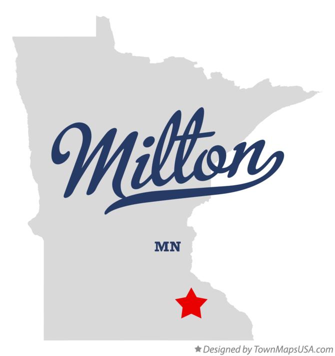 Map of Milton Minnesota MN