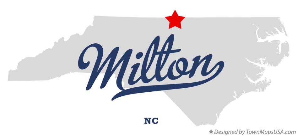 Map of Milton North Carolina NC