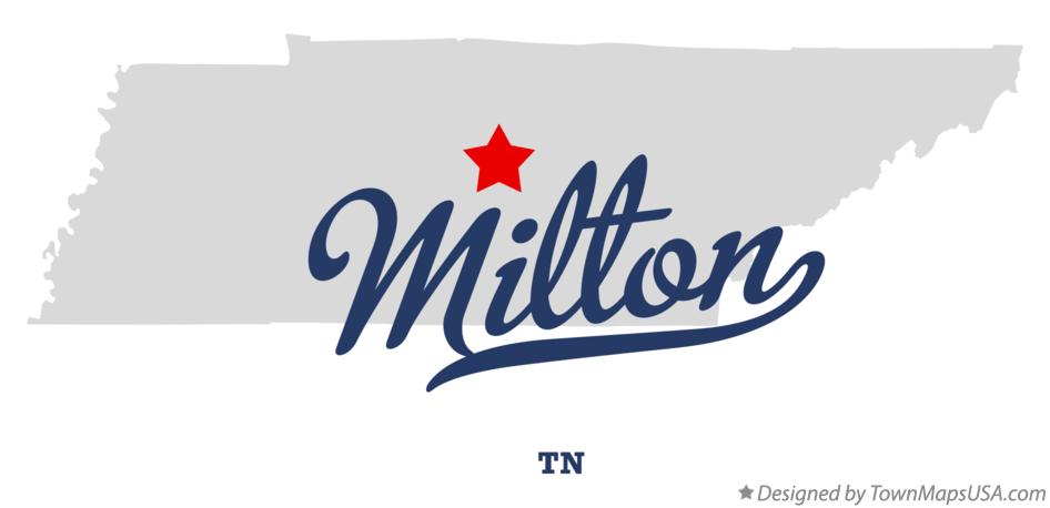 Map of Milton Tennessee TN