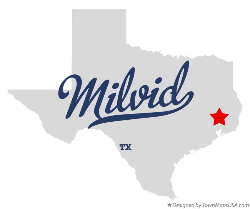Map of Milvid Texas TX