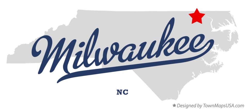 Map of Milwaukee North Carolina NC