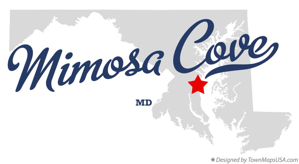 Map of Mimosa Cove Maryland MD