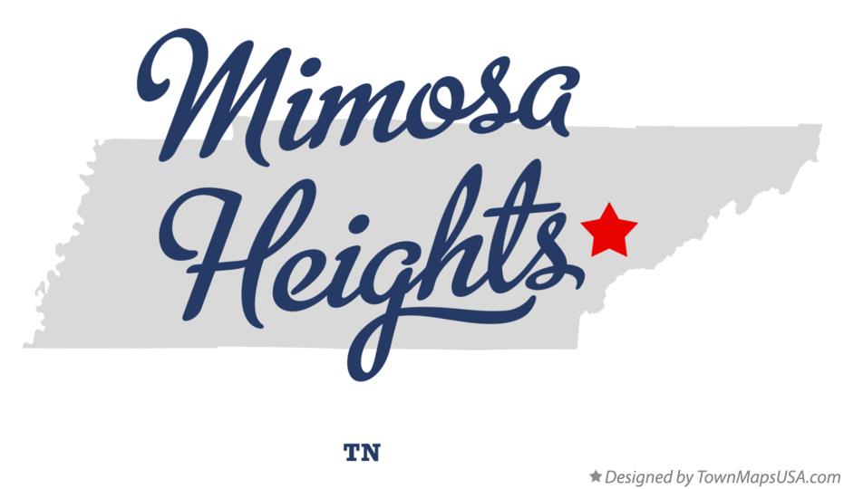 Map of Mimosa Heights Tennessee TN