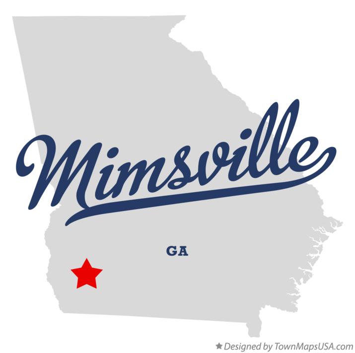 Map of Mimsville Georgia GA