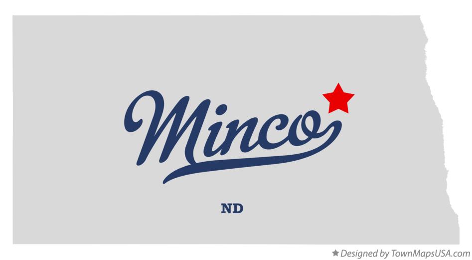 Map of Minco North Dakota ND