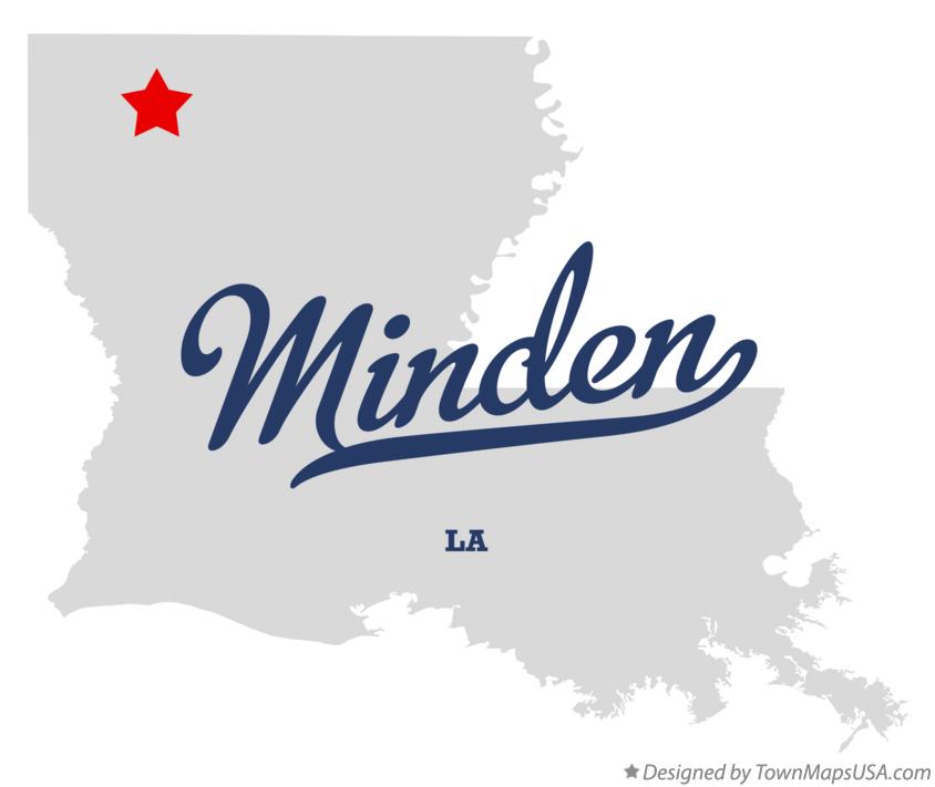 Map of Minden Louisiana LA