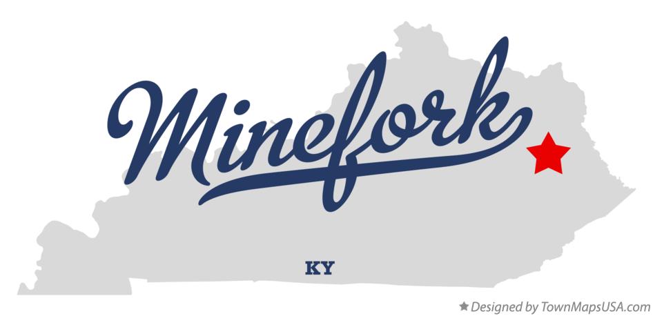 Map of Minefork Kentucky KY