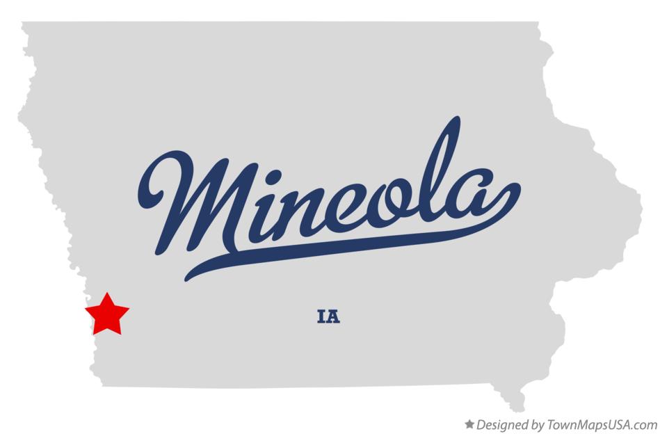 Map of Mineola Iowa IA